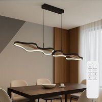 Hängeleuchte Pendellampe Deckenlampe led Dimmbar Fernbedienung Holz h 112 cm von Globo