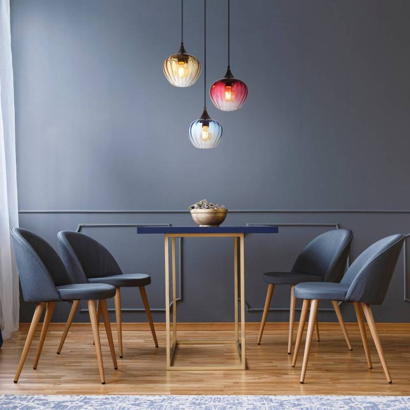 Hängeleuchte Sander, Ø 45 cm, bunt, Glas, 3-flg. von Globo