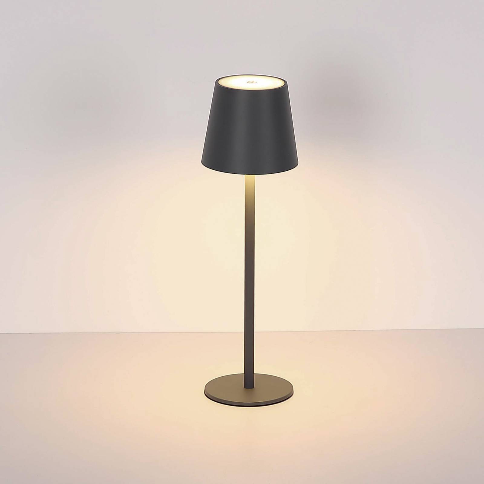LED-Akku-Tischlampe Vannie, schwarz, Höhe 36 cm, CCT von Globo