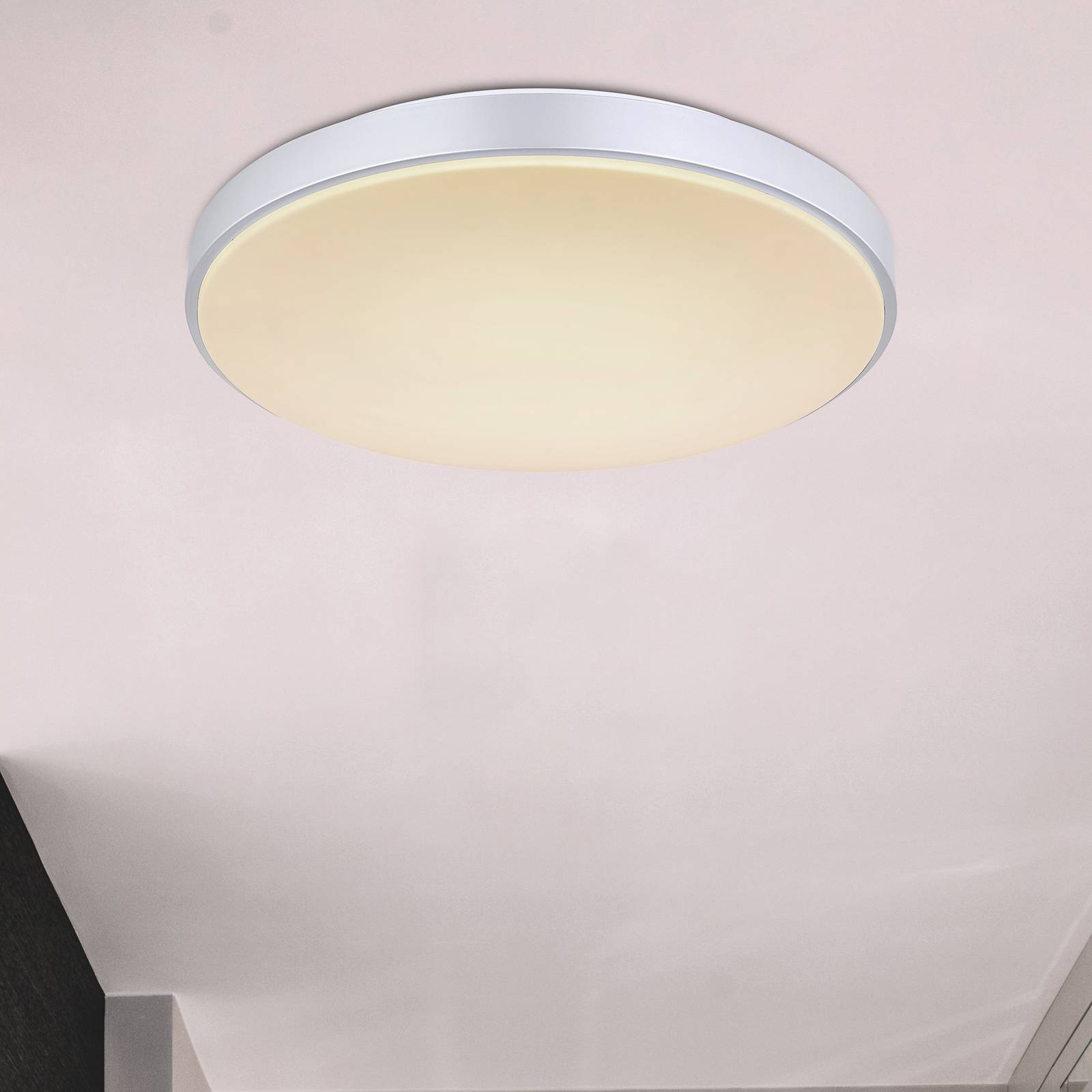 LED-Deckenleuchte Sonny, silber, CCT, Ø 41 cm von Globo