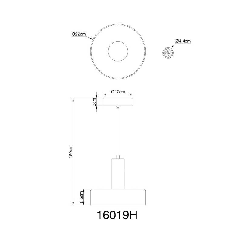 LED-Hängelampe Grant, Ø 22 cm, rauchgrau, Glas von Globo