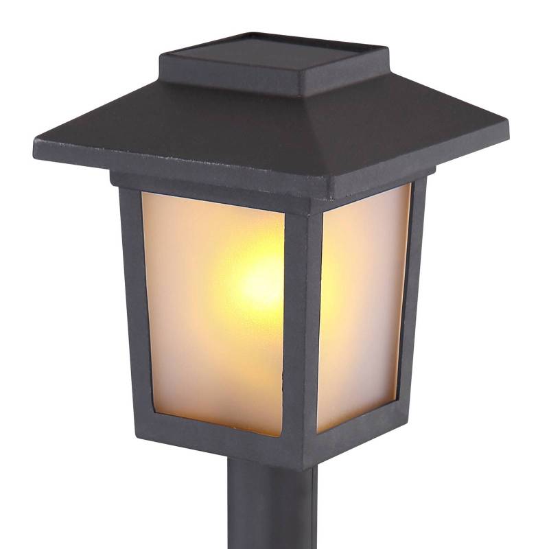 LED-Solar-Erdspießleuchte 33577-3, schwarz, Kunststoff, 3er LED-Solar-Erdspießleuchte 33577-3, schwarz, Kunststoff, 3er von Globo