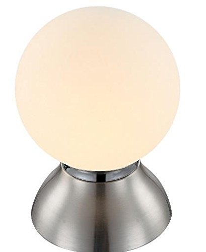 LED Tischlampe 10641 mit Touch-Schalter Tischleuchte Nachttischleuchte Schreibtisch Büroleuchte Lampe (Leuchtmittel + Größe ca.: Durchmesser 14 cm x Höhe 20 cm) von Globo