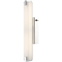 LED Wandleuchte mit Schalter Wandlampe Chrom Treppenhausleuchte Glas satiniert, Stab-Design, 9W 700Lm warmweiß, LxBxA 38x6x9,4 cm LED Wandleuchte mit Schalter Wandlampe Chrom Treppenhausleuchte Glas satiniert, Stab-Design, 9W 700Lm warmweiß, LxBxA 38x6x9,4 cm von Globo