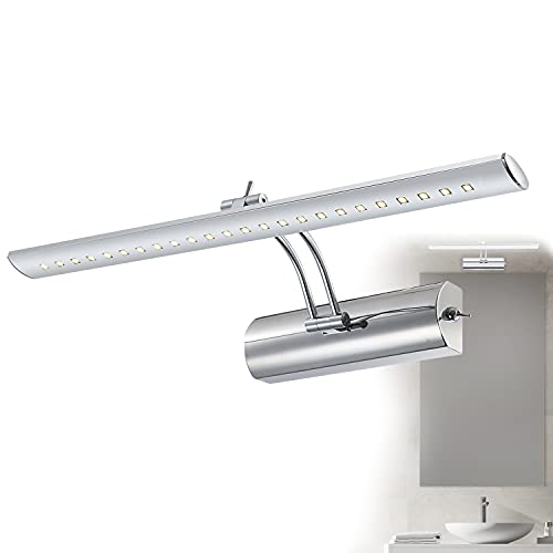 LED Wandleuchte mit Schalter und beweglichen Spot Deckenleuchte Chrom Strahler Wandlampe Leuchte Lampe Wand (inkl. 1 x 3 Watt Leuchtmittel + Größe ca.: Breite 43 cm x Höhe 16 cm) von GLOBO
