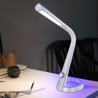 Globo - led Büro Schreib Tisch Lampe Leuchte USB-Charger Nachtlicht-RGB Silber Dimmbar von Globo