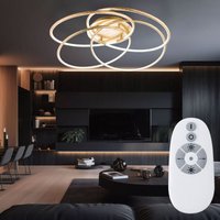 Led Decken Leuchte gold Ring Design Tages Licht cct Fernbedienung alu Lampe dimmbar Led Decken Leuchte gold Ring Design Tages Licht cct Fernbedienung alu Lampe dimmbar von Globo