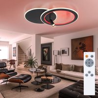 Led Deckenlampe Designlampe Wohnzimmerleuchte Schlafzimmerlampe, dimmbar Fernbedienung Memory Nachtlicht Tageslichtlampe rgb cct, Spot beweglich, 50W von Globo