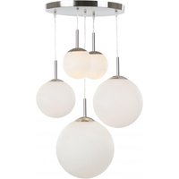 Lighting - BALLA - Hängeleuchte Metall Nickel matt, 2x E27 ILLU von Globo