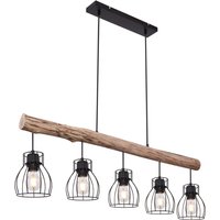 Lighting - MINA - Hängeleuchte Metall schwarz, 5x E27 von Globo
