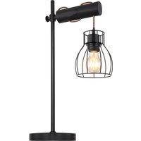 Lighting - MINA - Tischleuchte Metall schwarz matt, 1x E27 von Globo