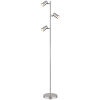 Lighting - ROBBY - Stehleuchte Metall Nickel matt, 3x GU10 LED von Globo