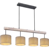 Lighting - ROGER - Hängeleuchte Metall schwarz matt, 4x E27 von Globo