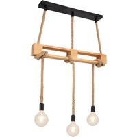 Lighting - ULLEU - Hängeleuchte Metall schwarz, 3x E27 von Globo
