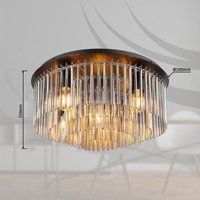 [NEUWERTIG] B-Ware Globo Deckenleuchte Lampe Gorley Schwarz Rauchgrau ø 50 Cm Metall Glas von Globo