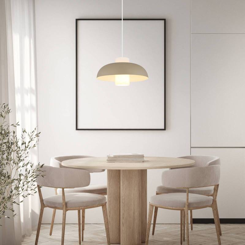 Pendellampe Lowe, sandfarben matt, Ø 38 cm, Metall Pendellampe Lowe, sandfarben matt, Ø 38 cm, Metall von Globo