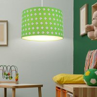 Pendelleuchte Hängeleuchte Kinderlampe Kinderzimmerlampe Deckenlampe Spielzimmer, Metall weiß grünfarbig, 1x E27 Fassung, DxH 35x120 cm von Globo