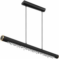 Pendelleuchte Holz Rustikal led Hängeleuchte Esszimmer Holzleuchte mit Kristallbehang, Metall schwarz Acryl, 1x led 15 Watt 980 Lumen warmweiß, LxBxH Pendelleuchte Holz Rustikal led Hängeleuchte Esszimmer Holzleuchte mit Kristallbehang, Metall schwarz Acryl, 1x led 15 Watt 980 Lumen warmweiß, LxBxH von Globo