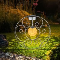 Solarlampe orientalische Glaskugel Dekoleuchte Gartenlampe Solar Solarleuchte Metall für Außen, Metall Glas, Erdspieß, 1x led 0,06W warmweiß, LxBxH Solarlampe orientalische Glaskugel Dekoleuchte Gartenlampe Solar Solarleuchte Metall für Außen, Metall Glas, Erdspieß, 1x led 0,06W warmweiß, LxBxH von Globo