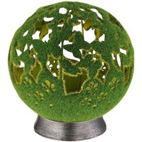 Solarleuchte Außenlampe led Kugel Gartenleuchte Grün Deko-Stanzung h 22 cm von Globo
