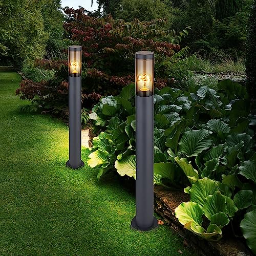 Standleuchte Außenbeleuchtung Sockelleuchte rauch anthrazit Außen Garten Stehlampe, Edelstahl Kunststoff, 1x E27, DxH 7,6x80 cm, 2er Set Standleuchte Außenbeleuchtung Sockelleuchte rauch anthrazit Außen Garten Stehlampe, Edelstahl Kunststoff, 1x E27, DxH 7,6x80 cm, 2er Set von GLOBO