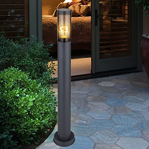 Standleuchte Außenbeleuchtung Sockelleuchte rauch anthrazit Außen Garten Stehlampe, Edelstahl Kunststoff, 1x E27, DxH 7,6x80 cm Standleuchte Außenbeleuchtung Sockelleuchte rauch anthrazit Außen Garten Stehlampe, Edelstahl Kunststoff, 1x E27, DxH 7,6x80 cm von GLOBO
