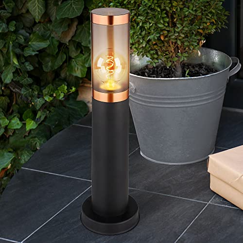 Standleuchte Stehlampe Außenbeleuchtung Sockelleuchte rauch Kupfer Außen Garten Stehlampe, Edelstahl Kunststoff, 1x E27, DxH 7,6x45 cm Standleuchte Stehlampe Außenbeleuchtung Sockelleuchte rauch Kupfer Außen Garten Stehlampe, Edelstahl Kunststoff, 1x E27, DxH 7,6x45 cm von GLOBO