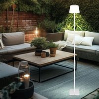 Stehlampe Stehleuchte Standleuchte Beistellleuchte Außenlampe mit Touchdimmer, Metall Kunststoff weiß, Akku cct usb, led 4W 200Lm 3000K, 4000K, Stehlampe Stehleuchte Standleuchte Beistellleuchte Außenlampe mit Touchdimmer, Metall Kunststoff weiß, Akku cct usb, led 4W 200Lm 3000K, 4000K, von Globo