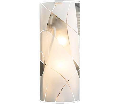 Stylische 2-flg Wand Leuchte Lampe Büro Chrom Glas Deko Globo PARANJA 40403W1 von Globo