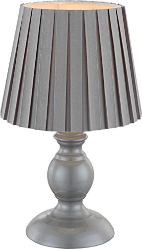 Globo Tisch Leuchte Wohn Zimmer Beistell Beleuchtung schaltbar Textil Lampe grau 21691, medium von Globo