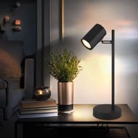 Tischlampe Tischleuchte Leselampe Wohnzimmerleuchte mit beweglichem Spot Schlafzimmer grau, Aluminium Metall, 1x GU10, LxBxH 16,5x12x35 cm von GLOBO LIGHTING