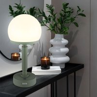 Globo Lighting - Tischleuchte Pilz grün Tischlampe Touchdimmer Akku Beistellleuchte Pilzleuchte, usb-c, led 1W 60Lm warmweiß, DxH 14x29,5 cm von GLOBO LIGHTING