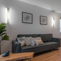 Wandlampe LED Wandleuchte 2 flammig Glas Flurlampe satiniert, Metall nickel matt, 2x 12W 2x 925lm warmweiß, BxH 11 x 44 cm, 2er Set Wandlampe LED Wandleuchte 2 flammig Glas Flurlampe satiniert, Metall nickel matt, 2x 12W 2x 925lm warmweiß, BxH 11 x 44 cm, 2er Set von Globo