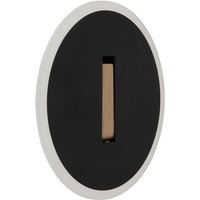 Wandleuchte Wandlampe schwarz Holzlampe Wohnzimmerleuchte opal led d 20,4 cm von Globo