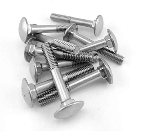 10 Stück Flachrundschrauben mit Vierkantansatz Edelstahl A2 DIN 603 (M5x70) von Globstar