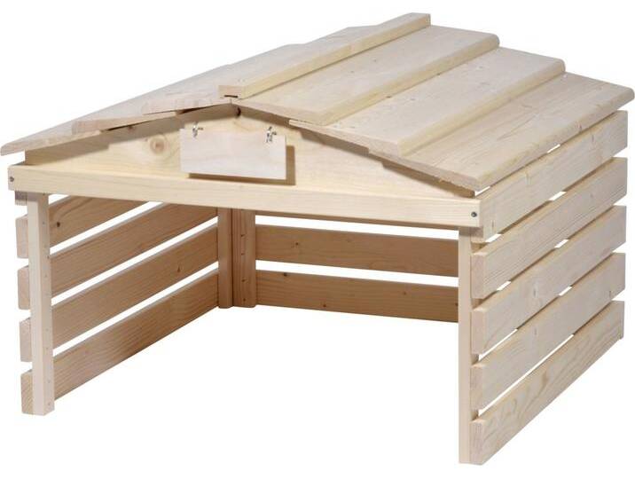 Dobar Mähroboter-Garage mit Schild natur 78,5 x 74 x 52,5 cm von Globus Baumarkt
