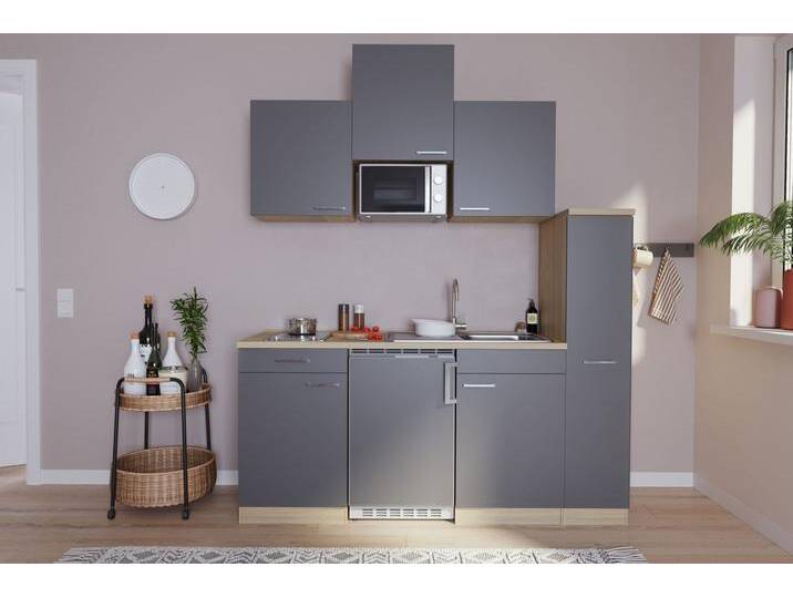 Respekta Economy Küchenzeile grau 180 cm KB180ESGMIC von Globus Baumarkt