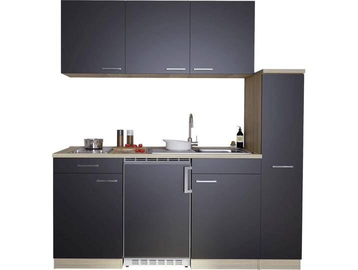 Respekta Economy Küchenblock 180 cm schwarz, Eiche Sonoma, Respekta Economy Küchenblock 180 cm schwarz, Eiche Sonoma, von Globus Baumarkt