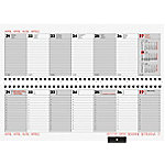 Glocken Tischkalender 6243 2024 1 Woche/2 Seiten Papier Grau Deutsch, Englisch, Französisch, Italienisch 29,7 x 10,5 cm von Glocken