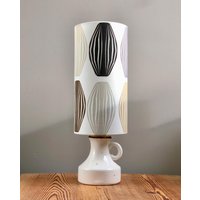 Ich Liebe Diesen 50Er-Jahre-stil Tischleuchte Aus Keramikvase Mit Röhrenlampenschirm Im Fifties-Design. 46cm Hoch. Einzigartig Es Gibt Nur Einen von GloeiEU