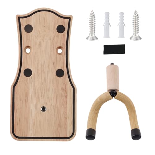 Gitarrenwandhalterung, V -Form -Holz -Gitarren -Wandbügel -Halterung mit Schrauben, abwärts geschnittener Haken, Gitarrenhalter -Haken -Standwand für akustische E -Gitarren -Banjo von Glomora