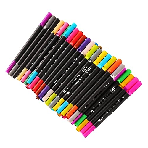 Glomora 36 – Farb-Aquarell-Pinsel-Markierungsstift-Set: Stifte Mit Zwei Spitzen Zum Färben, Malen Und Basteln, Weiche, Flexible Profi-Marker Glomora 36 – Farb-Aquarell-Pinsel-Markierungsstift-Set: Stifte Mit Zwei Spitzen Zum Färben, Malen Und Basteln, Weiche, Flexible Profi-Marker von Glomora
