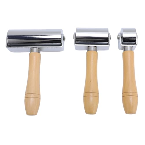 Glomora 3Pcs Leather Press Edge Roller Seam Creaser Smoother Wooden Handle Rolling Craft Leathercraft Glue Laminating Tool Glomora 3Pcs Leather Press Edge Roller Seam Creaser Smoother Wooden Handle Rolling Craft Leathercraft Glue Laminating Tool von Glomora