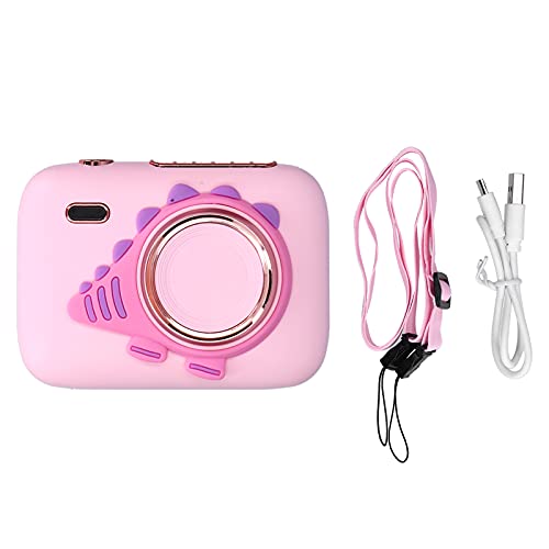Glomora Handheld -Lüfter tragbares Hangeshals -Lüfterkamera -Form -Mini -Lüfter mit USB -Ladekabelrosa von Glomora