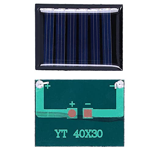 Glomora Mini Solar Panels, 4Pcs 0.15W 3V Solar Panel Polysilicon DIY Solar Charging Module Accessory 40x30mm for Solar, Lights, Pumps, Small von Glomora