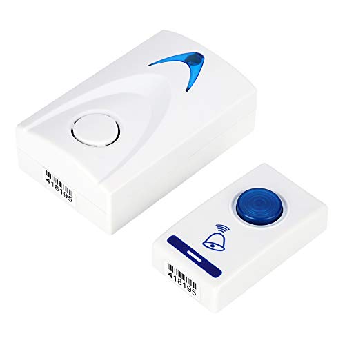 Kabelloses Türklingel-Set – Empfänger- Und Sender-Set, Große Reichweite, Mehrere Melodien – Ideal Für Zuhause, Wohnungen, Unternehmen Und Klassenzimmer von Glomora