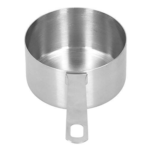 Glomora Messlöffel, Edelstahl Messbecher und Löffel, Zubehör Für Genaue Küchenmessungen(3/4cup), Silberne Küchenmessbecher Zum Backen Und Kochen, Für Trockene und Flüssige Zutaten von Glomora