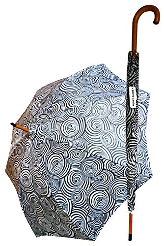 Glooke Selected Regenschirm groß Griff Holz Art.04 Zubehör für Zuhause, Mehrfarbig von Glooke Selected