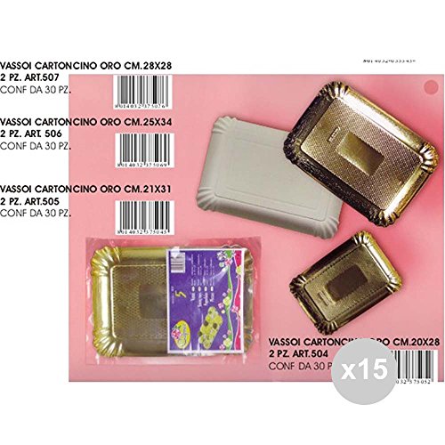 Glooke Selected Set 15 Pappe Gold x 2 25/34 506 Tischzubehör, Mehrfarbig von Glooke Selected