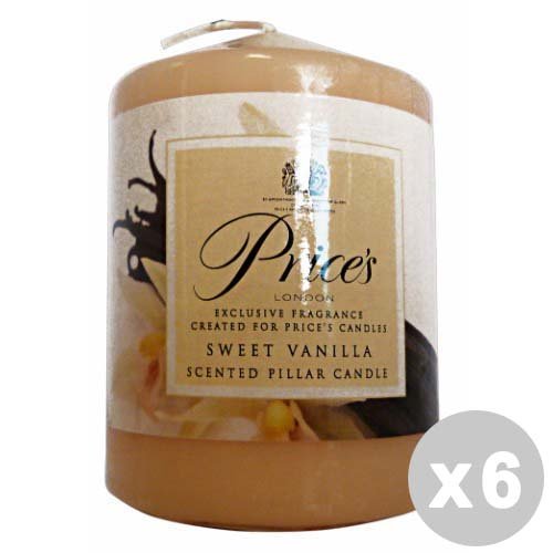 Ser Set 6 Ser Kerze Kerze Sweet Vanilla – Kerzen für die Haus von Glooke Selected